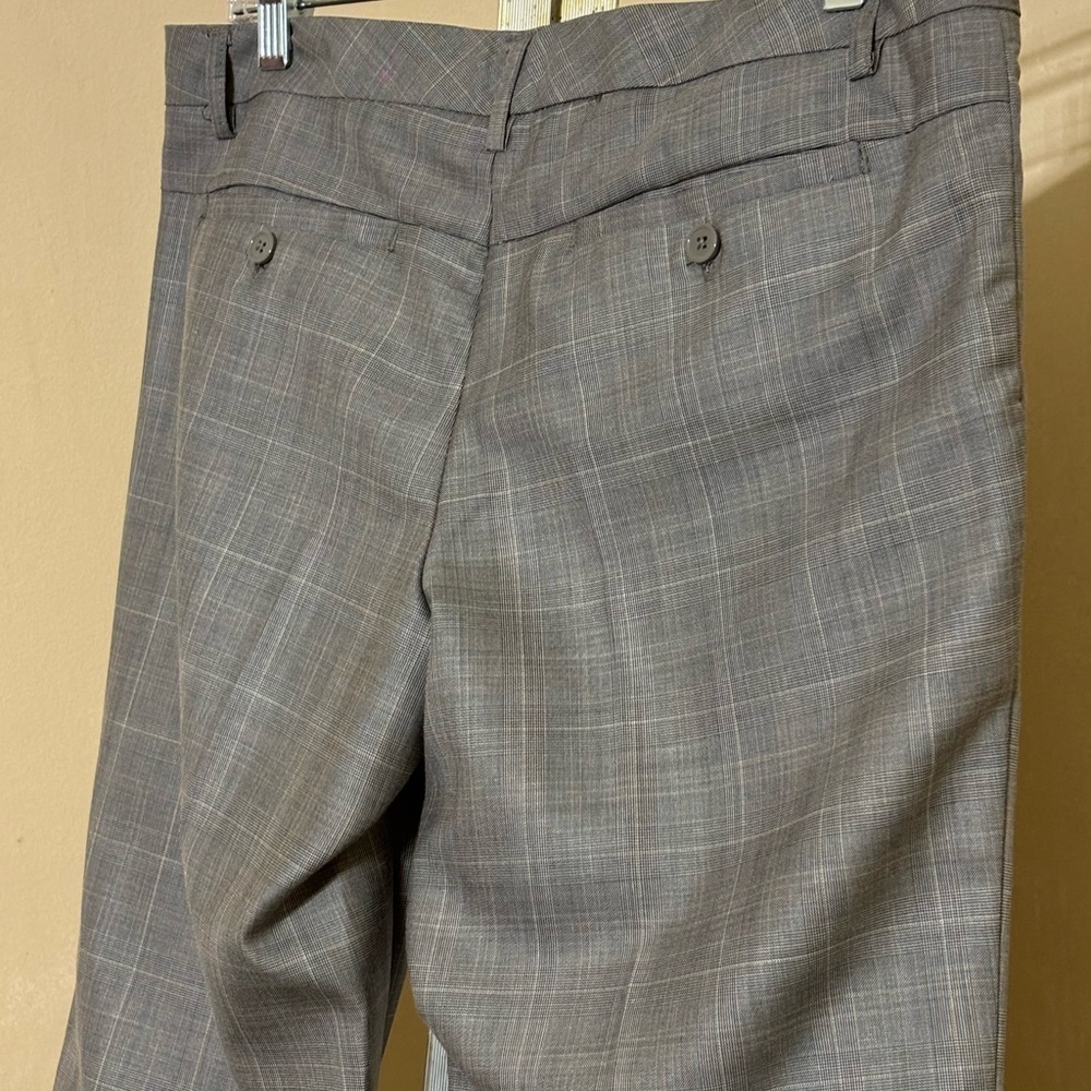 The Limited Drew Fit Gray Plaid Trousers Sz 8 - Picture 3 of 8
